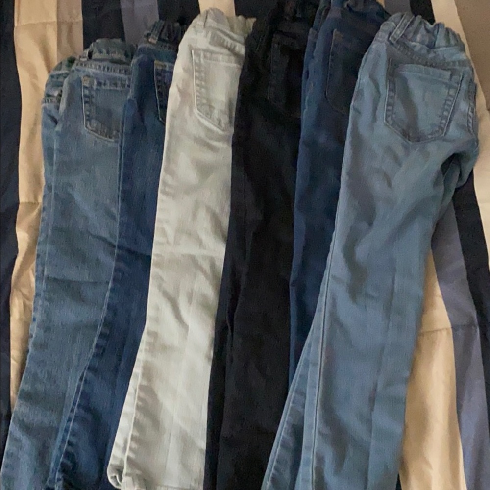 6 Bundle Pack of Girls Blue Jeans Size 6